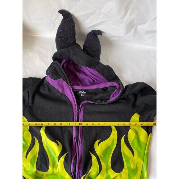 Disney Parks Women's Maleficent Black Flame Zip Up Hoodie with Horns size XXL - Picture 9 of 9